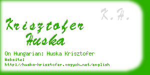 krisztofer huska business card
